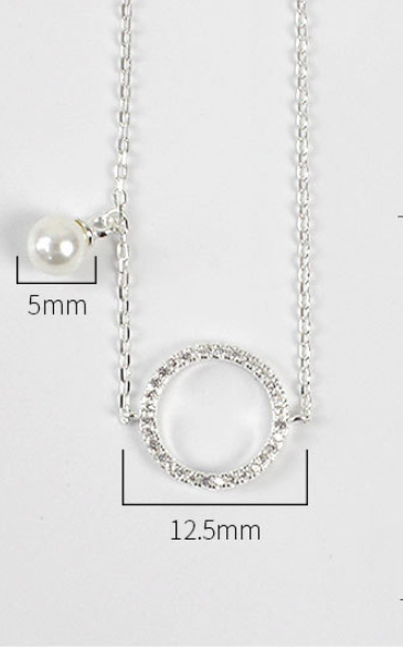 Korean Style S925 Silver Beaded Bracelet with Diamonds