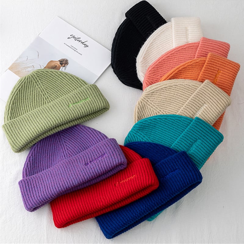 Warm Thick Knitted Woolen Hat for Women