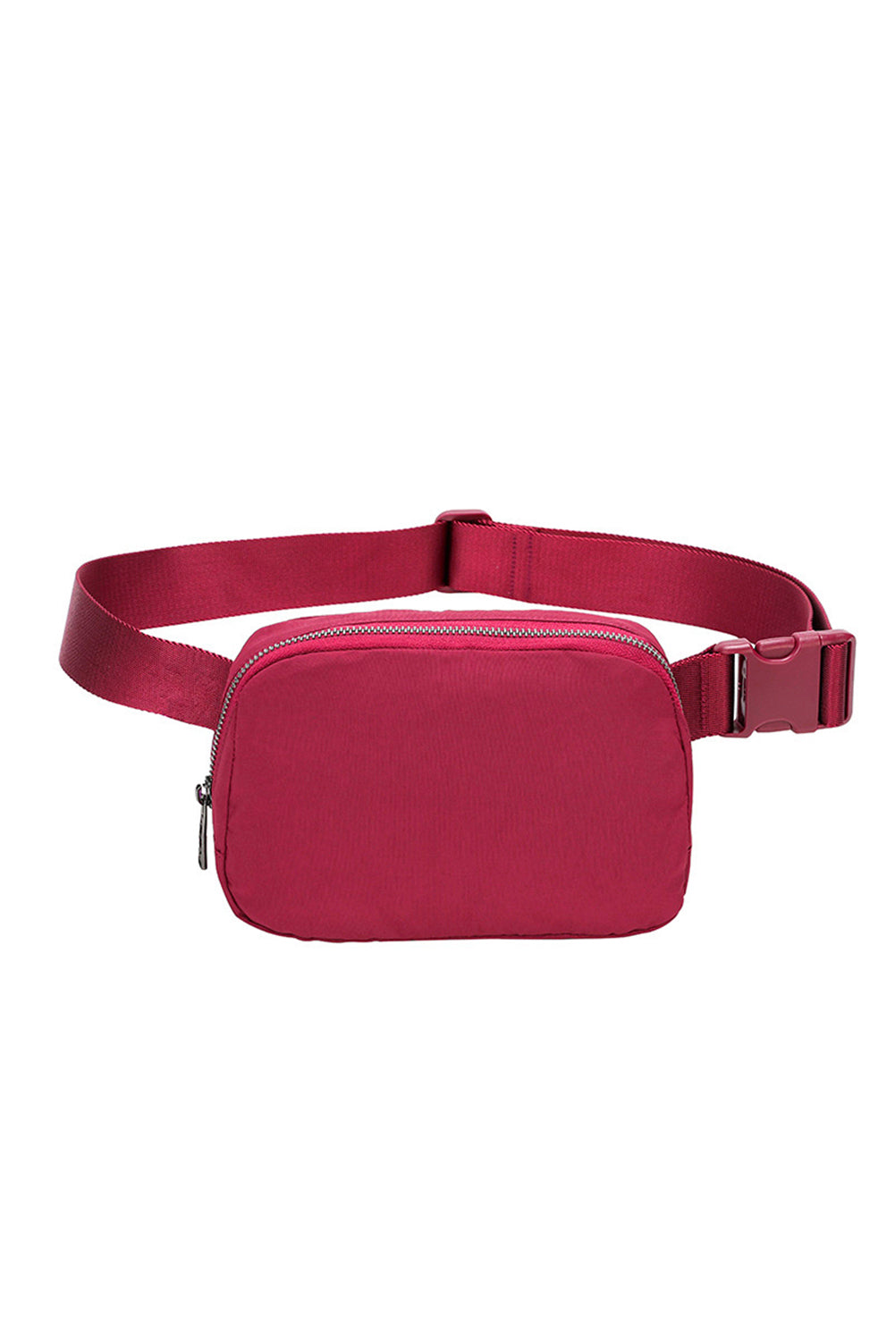 Red Waterproof Zipped Fanny Pack Crossbody Sling Bag