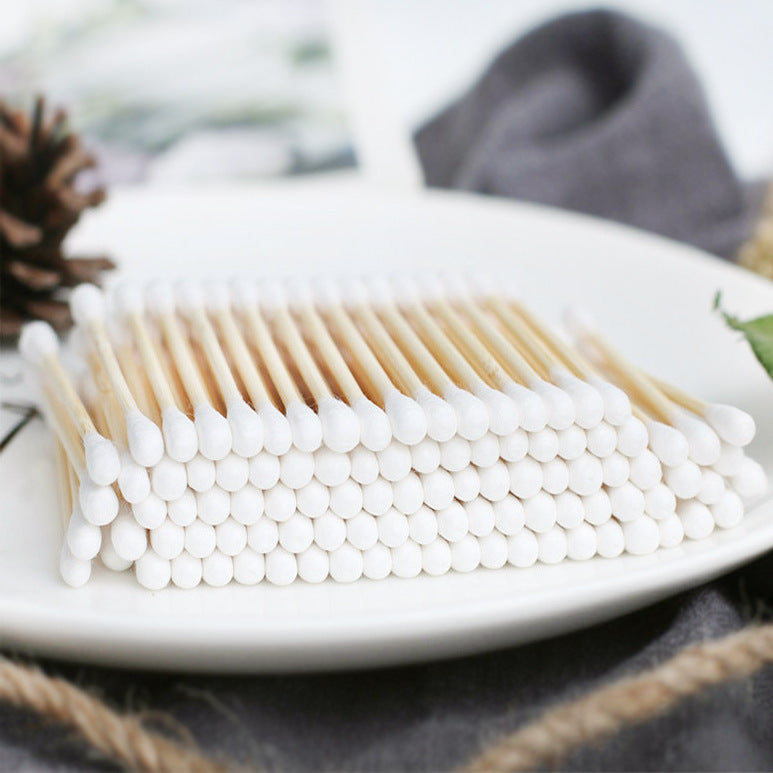Bamboo Cotton Swabs for Makeup and Ear Cleaning