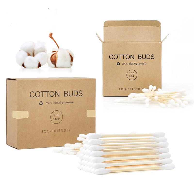 Bamboo Cotton Swabs for Makeup and Ear Cleaning