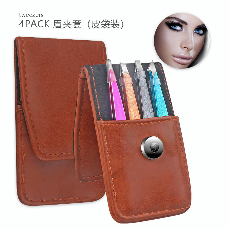 Double-Sided Stainless Steel Tweezers Beauty Set